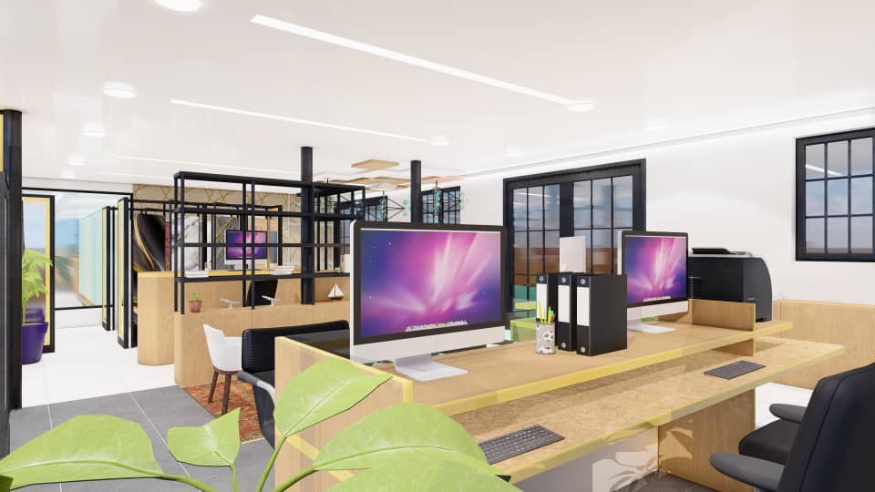 Amenagement d'intérieur bureau showroom