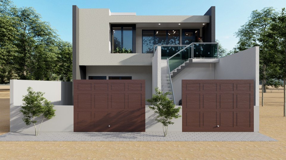 Projet de villa jumelée à niveau